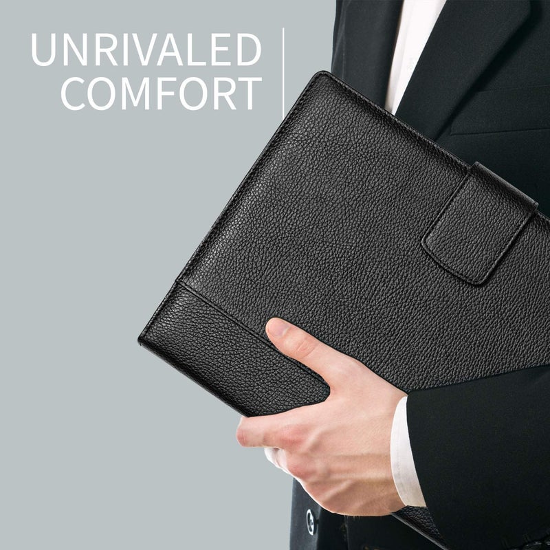 Maruse Italian Leather Executive Padfolio, Folder Organizer with Magnetic Closure and Writing Pad, Handmade in Italy, Black - Image 5